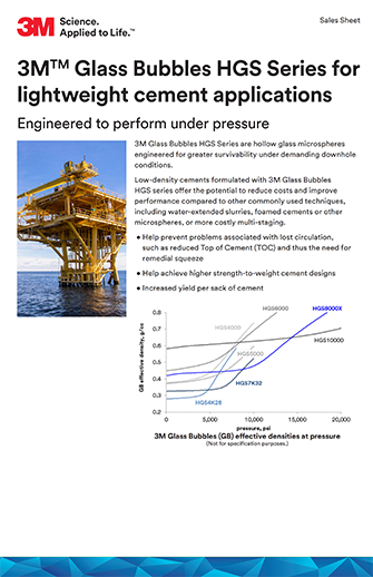 3M™中空玻璃微珠HGS系列用于轻质水泥应用